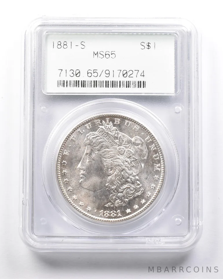 1881-S Morgan Silver Dollar MS65 PCGS OGH *6603