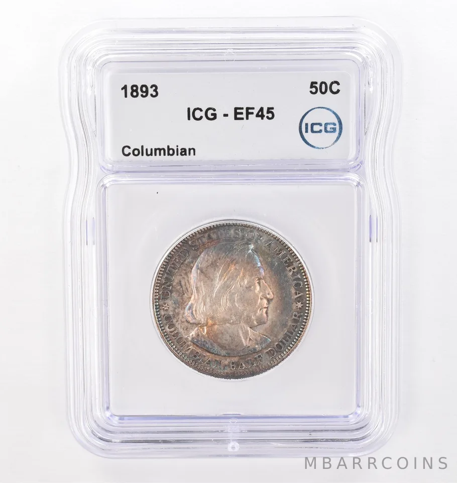 1893 Columbian Exposition Commemorative Half Dollar EF45 ICG Nice Tone *4303