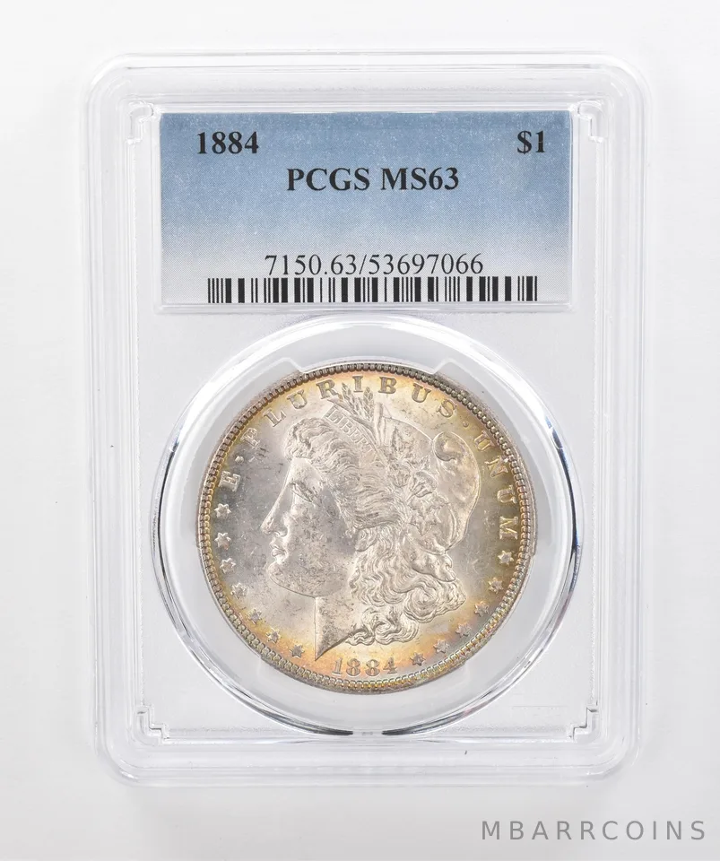 1884 Morgan Silver Dollar MS63 PCGS Beautiful Tone *1483