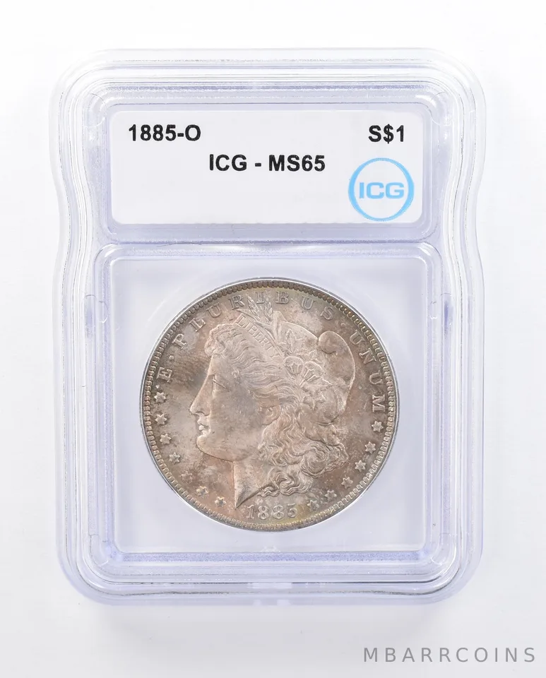 1885-O Morgan Silver Dollar MS65 ICG Beautiful Tone *4565