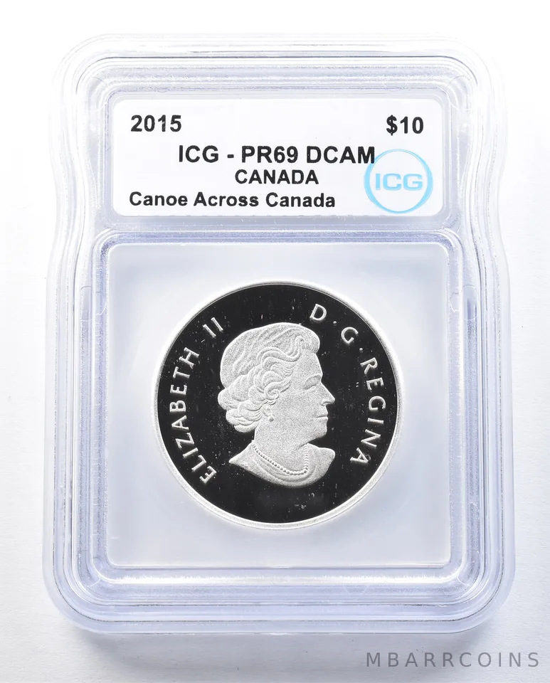 2015 Canada 10 Dollars Canoe Across Canada PR69 DCAM ICG *8987