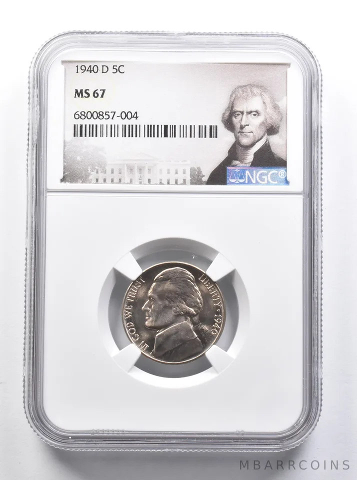 MS67 1940-D Jefferson Nickel NGC *8377