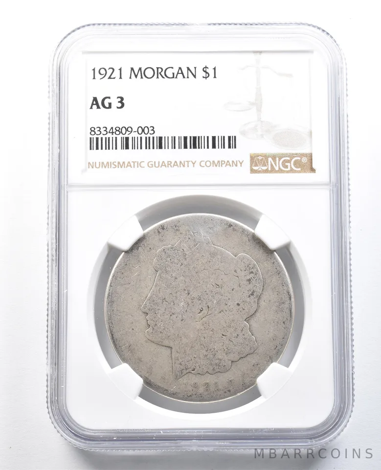 1921 Morgan Silver Dollar AG3 NGC Lowball *8257