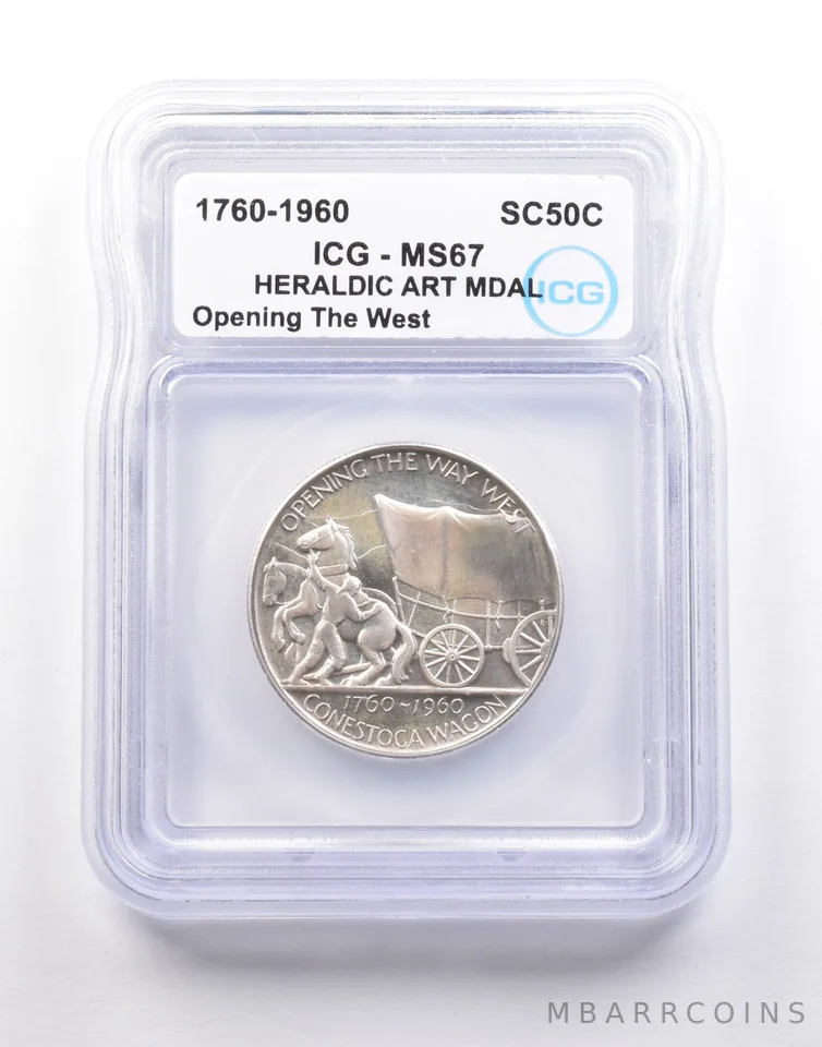 1960 So Called Half Dollar Pioneer Inventions Opening the West MS67 ICG