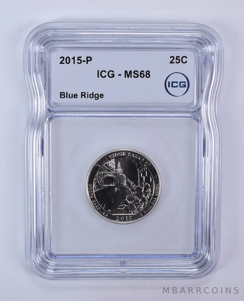 2015-P Washington Quarter ATB Blue Ridge MS68 ICG