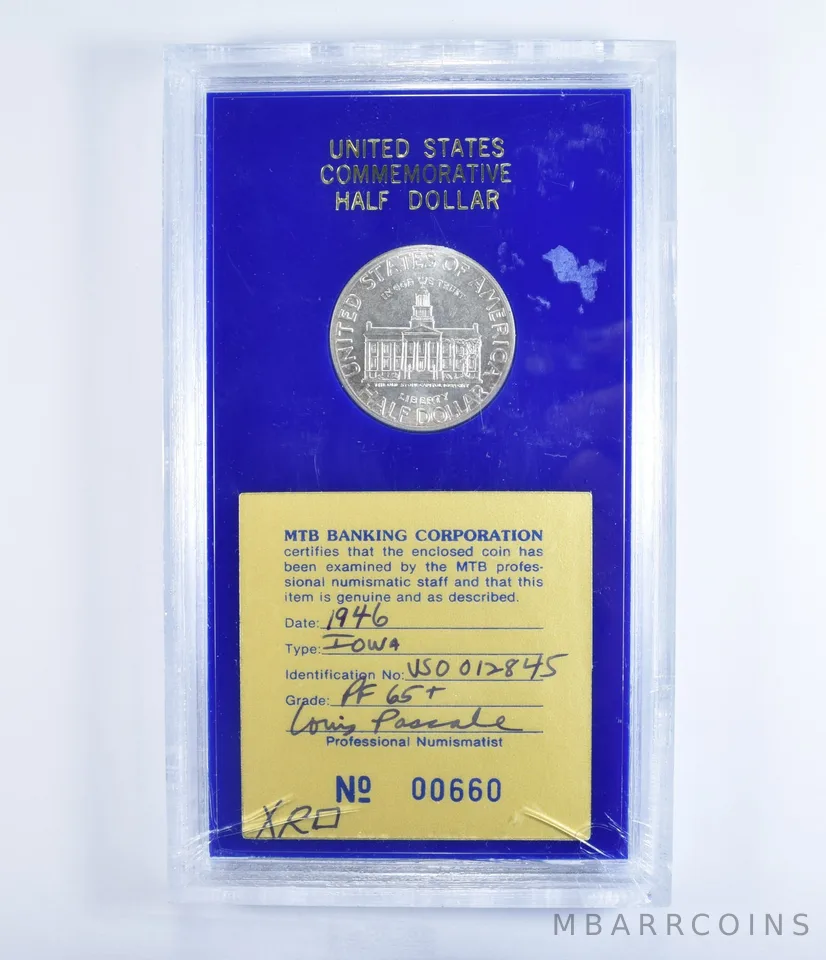 PROOF 1946 Iowa State Centennial Commemorative Half Dollar - Graded MTB *7317