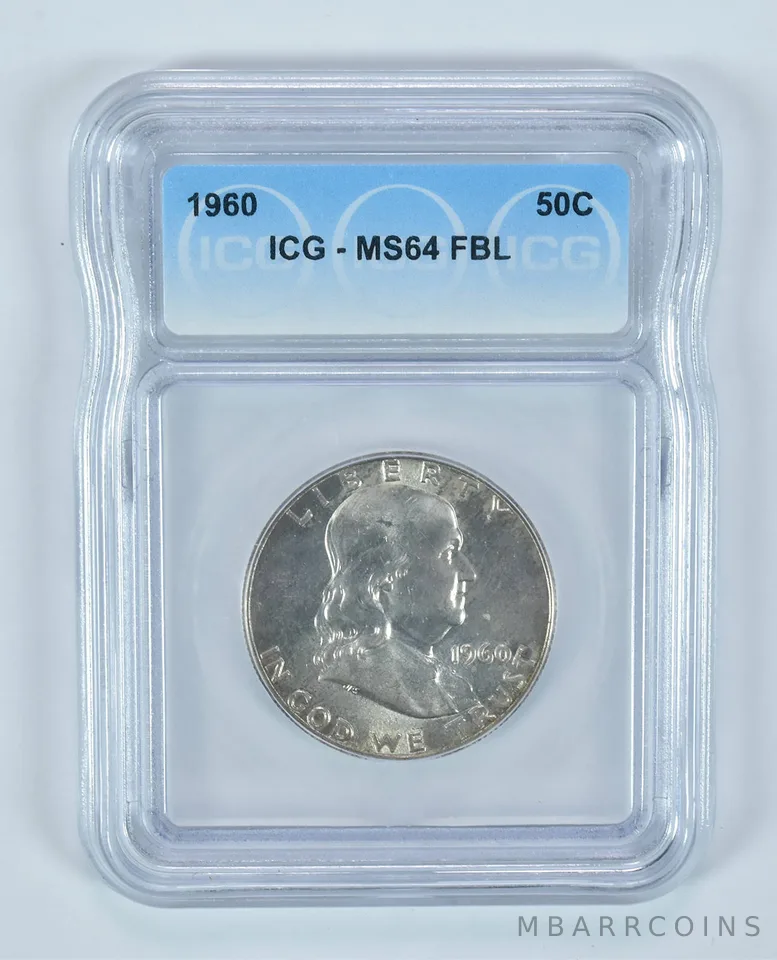 1960 Franklin Half Dollar MS64 FBL ICG