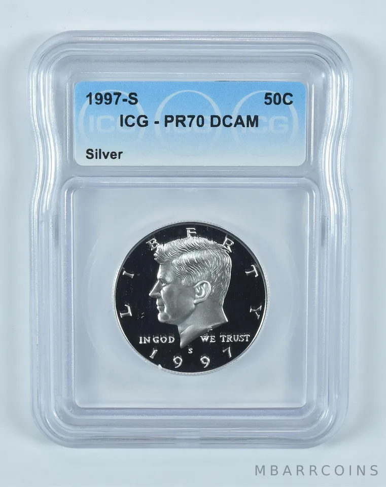 1997-S Kennedy Half Dollar Silver PR70 DCAM ICG