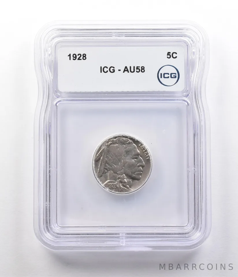 1928 Indian Head Buffalo Nickel AU58 ICG *2617