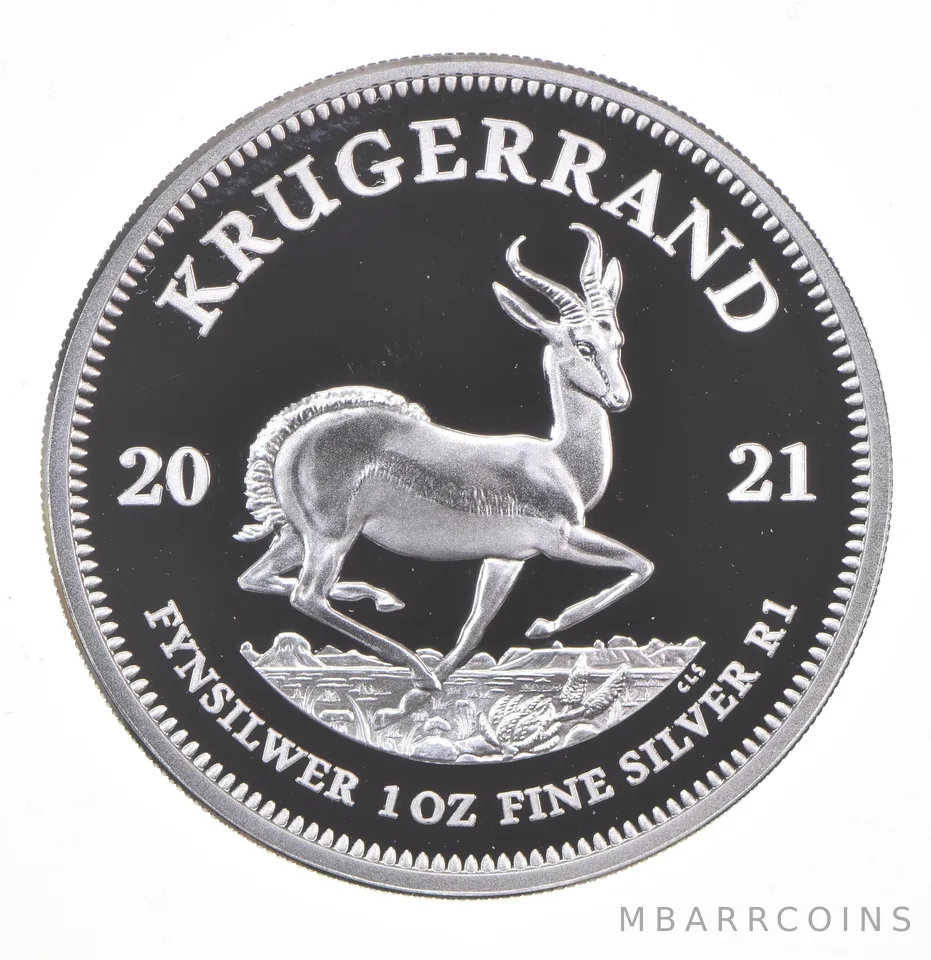 2021 South Africa 1 Krugerrand Silver 1 Oz Proof *0976