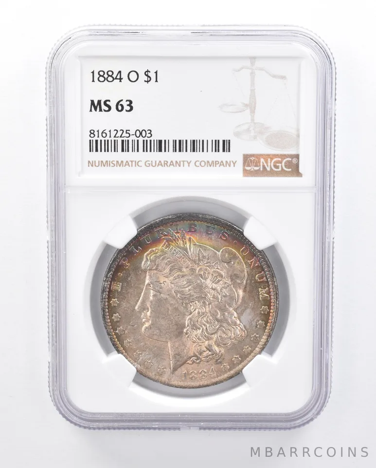 1884-O Morgan Silver Dollar MS63 NGC Beautiful Tone *4587