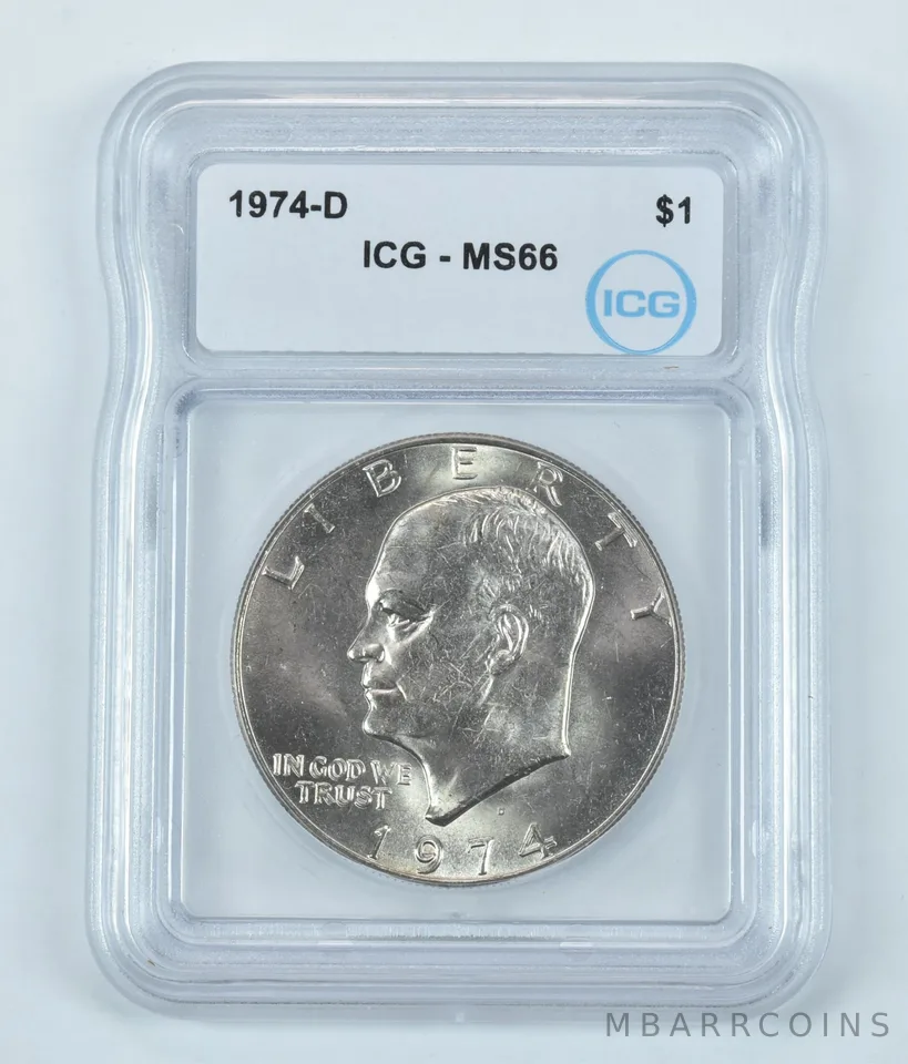 1974-D Eisenhower $1 MS66 ICG