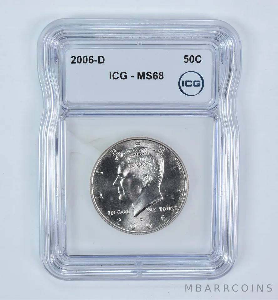 2006-D Kennedy Half Dollar MS68 ICG