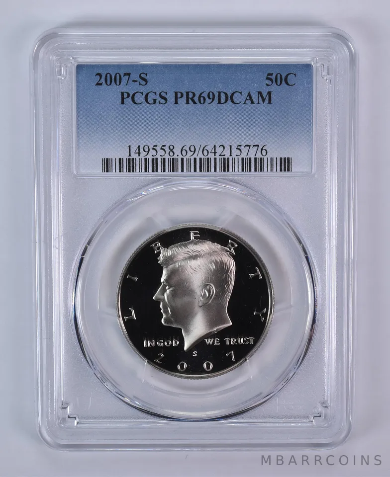 2007-S Kennedy Half Dollar PR69 DCAM PCGS Blue Label