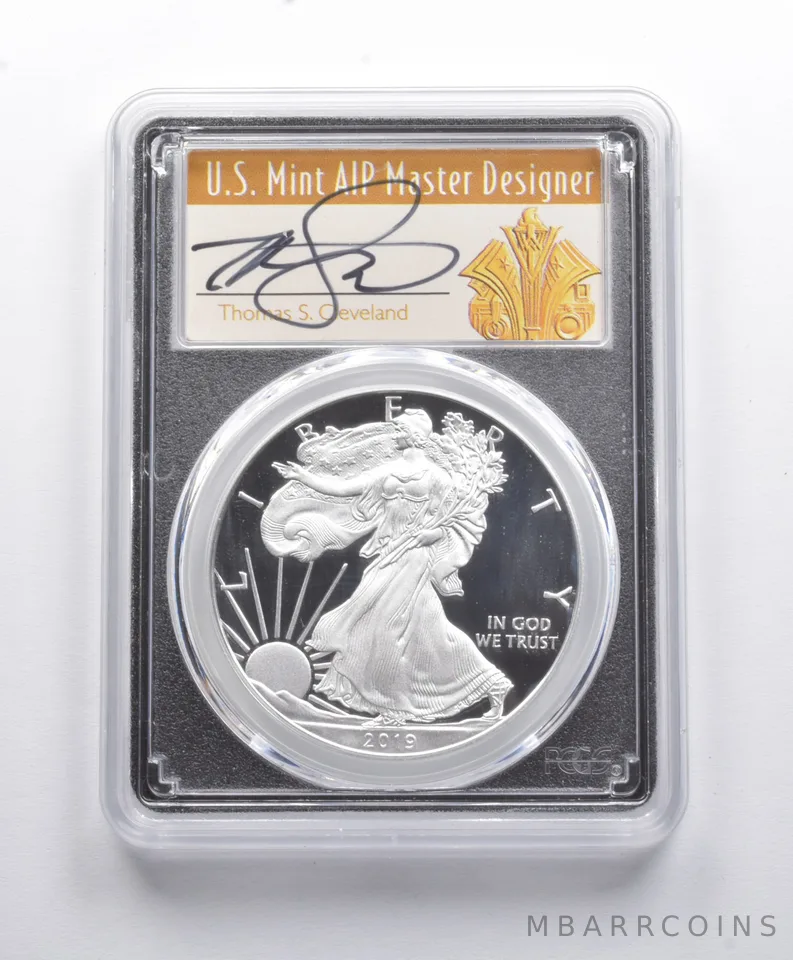 PR70DCAM 2019-W American Silver Eagle FDOI FUN Show Signed Cleveland PCGS a8836