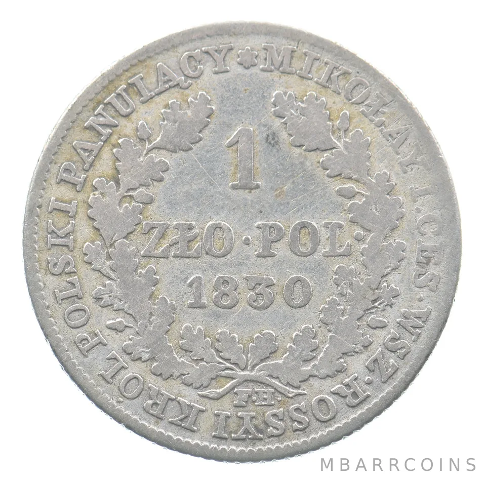 1830 Kingdom Of Poland Zloty *0009