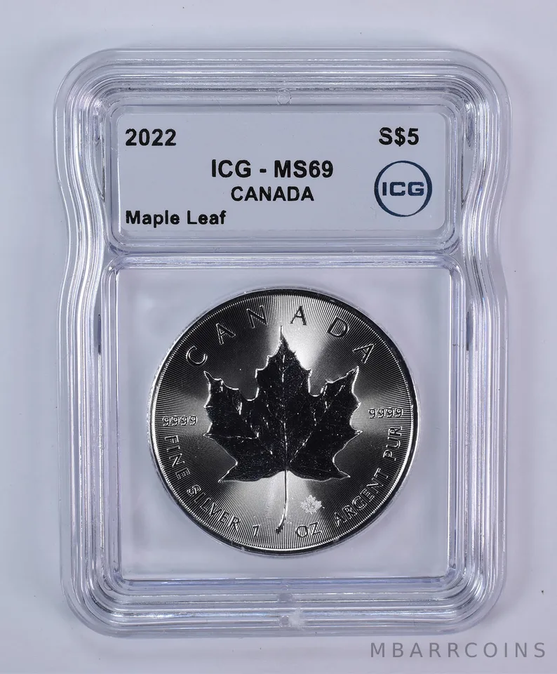 2022 Canada 5 Dollars Silver Maple Leaf MS69 ICG