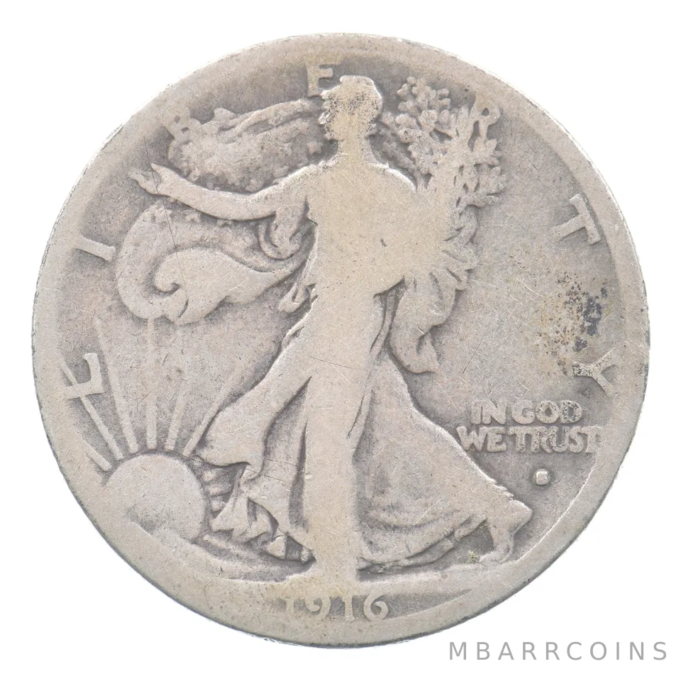 1916-S Walking Liberty Half Dollar Obverse a8663