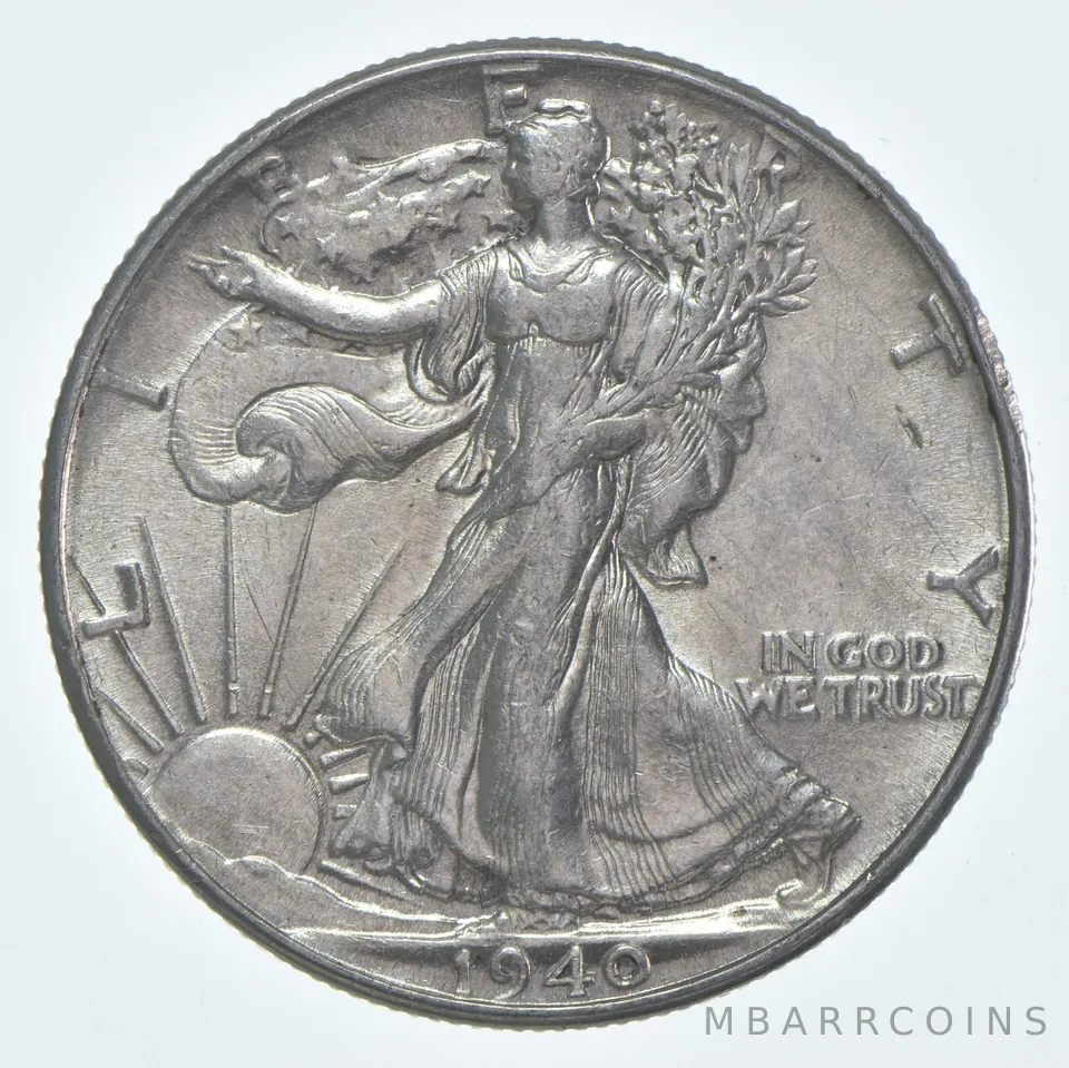 CHAU 1940 (P) Walking Liberty Half Dollar Choice AU 90% Silver (1pc)
