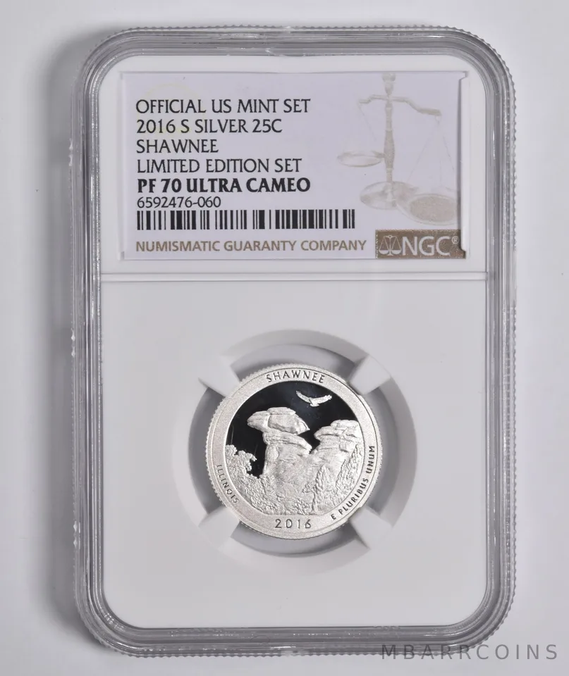 2016-S Silver Shawnee Quarter Limited Edition PF70 UCAM NGC