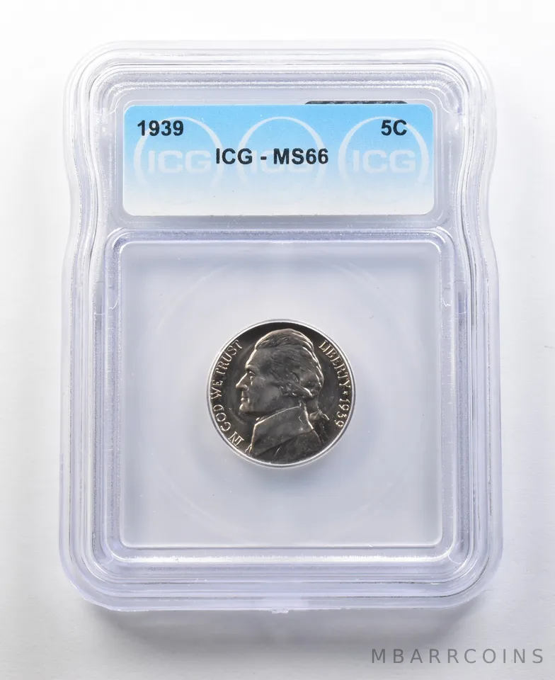 1939 Jefferson Nickel MS66 ICG *0300