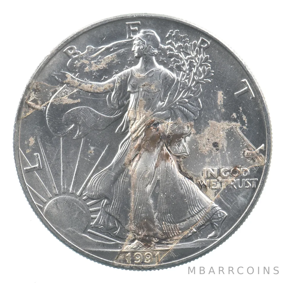 Better Date 1991 American Silver Eagle 1 Troy Oz .999 Fine Silver *734