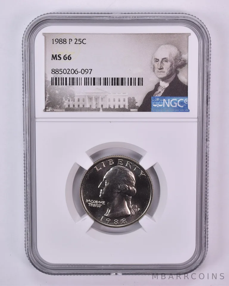 1988-P Washington Quarter MS66 NGC Special Label