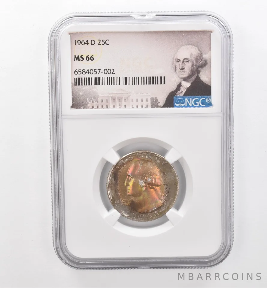 1964-D Washington Quarter MS66 NGC Beautiful Tone *1837