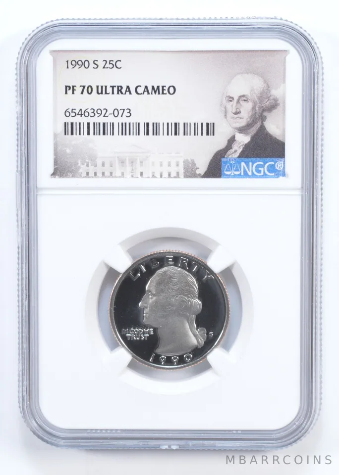 1990-S PF70 Washington Quarter NGC Special Lbl