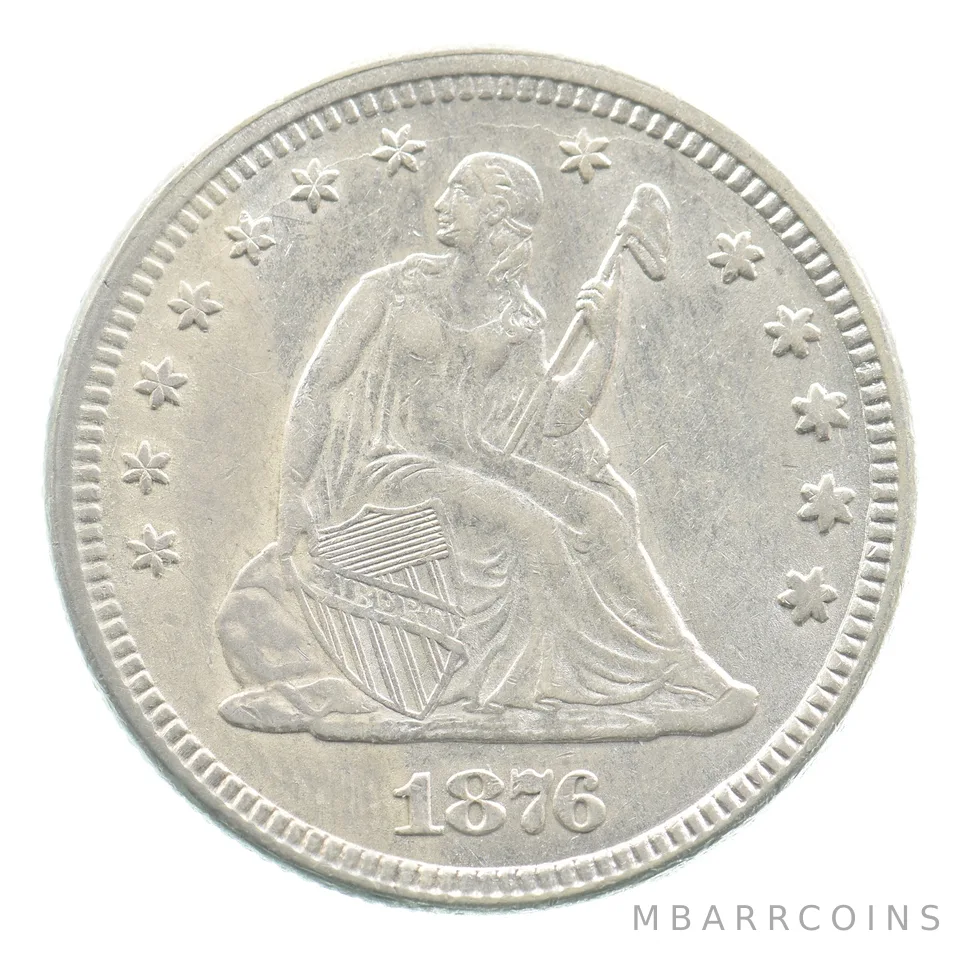 1876 Seated Liberty Quarter *3395