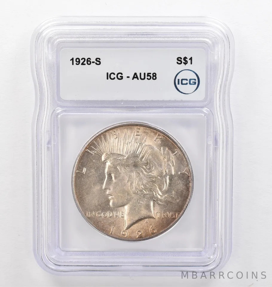 1928-S Peace Silver Dollar AU58 ICG Beautiful Tone *0271
