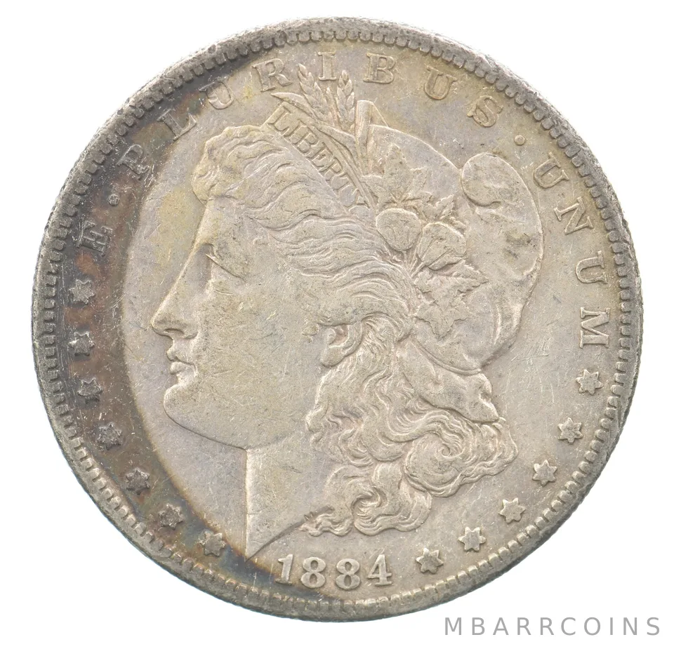1884-S Morgan Silver Dollar Beautiful Tone a1956