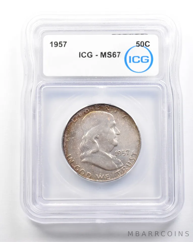 1957 Franklin Half Dollar MS67 ICG *7409