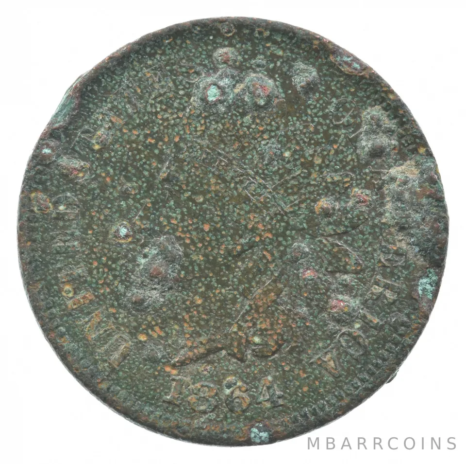 1864 L Indian Head Cent *9808