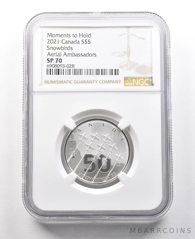 2021 Canada 5 Dollars Silver Snowbirds Aerial Ambassadors SP70 NGC *8421
