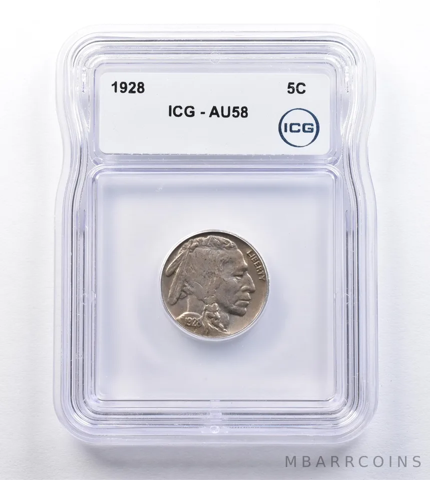 1928 Indian Head Buffalo Nickel AU58 ICG *2016