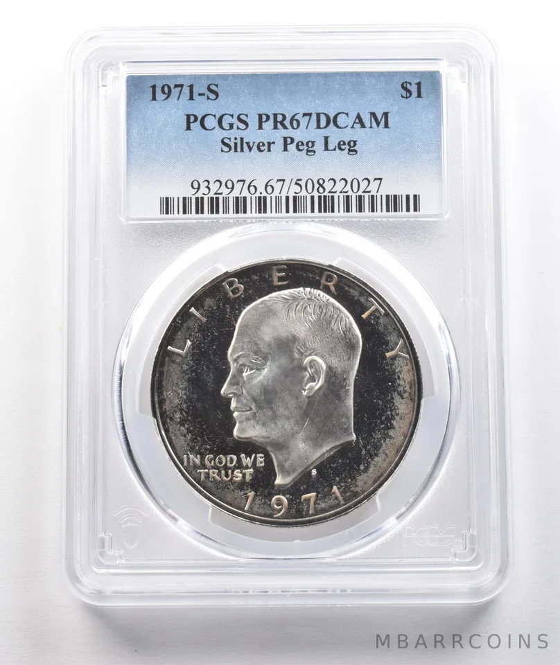 1971-S Eisenhower $1 Silver Peg Leg PR67 DCAM PCGS *1585
