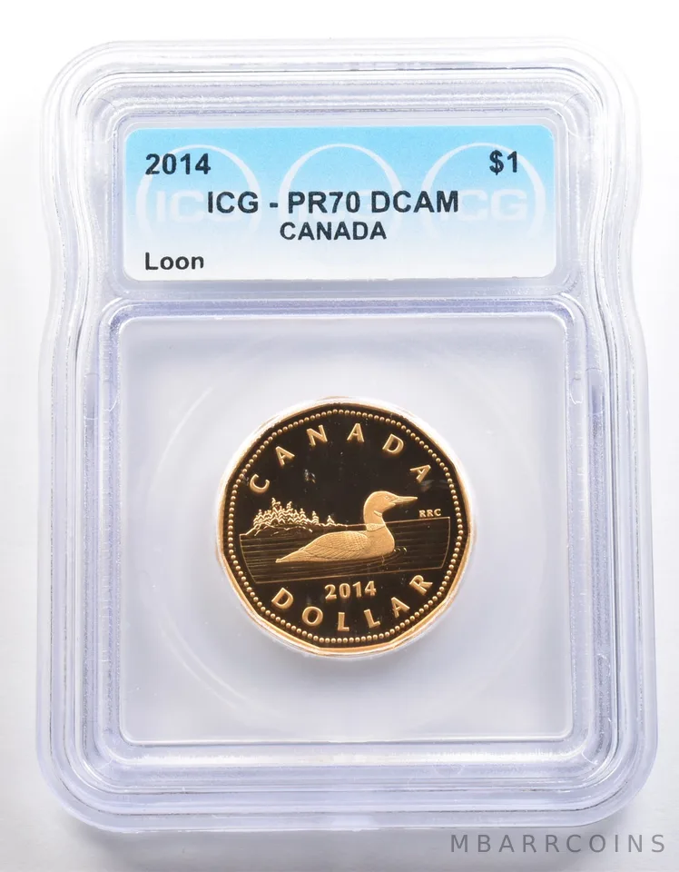 2014 Canada 1 Dollar Loon PR70 DCAM ICG *4019