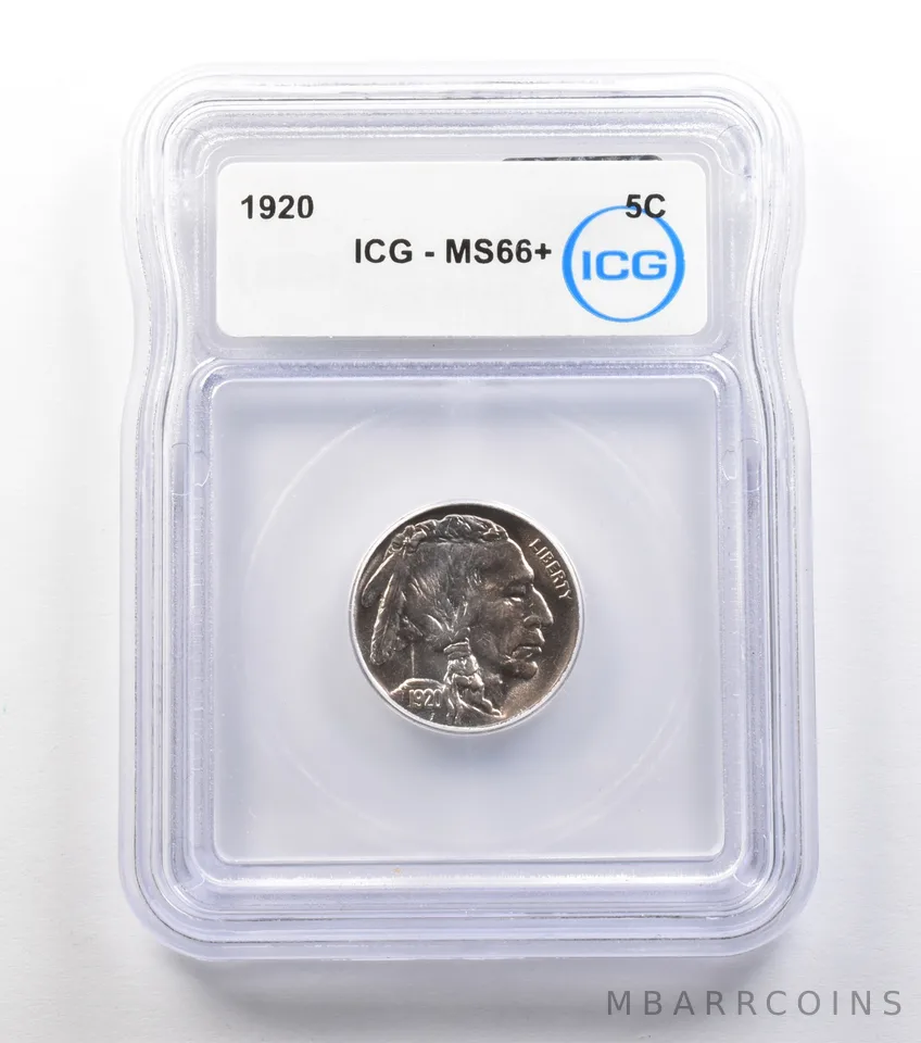 1920 Indian Head Buffalo Nickel MS66+ ICG *0890