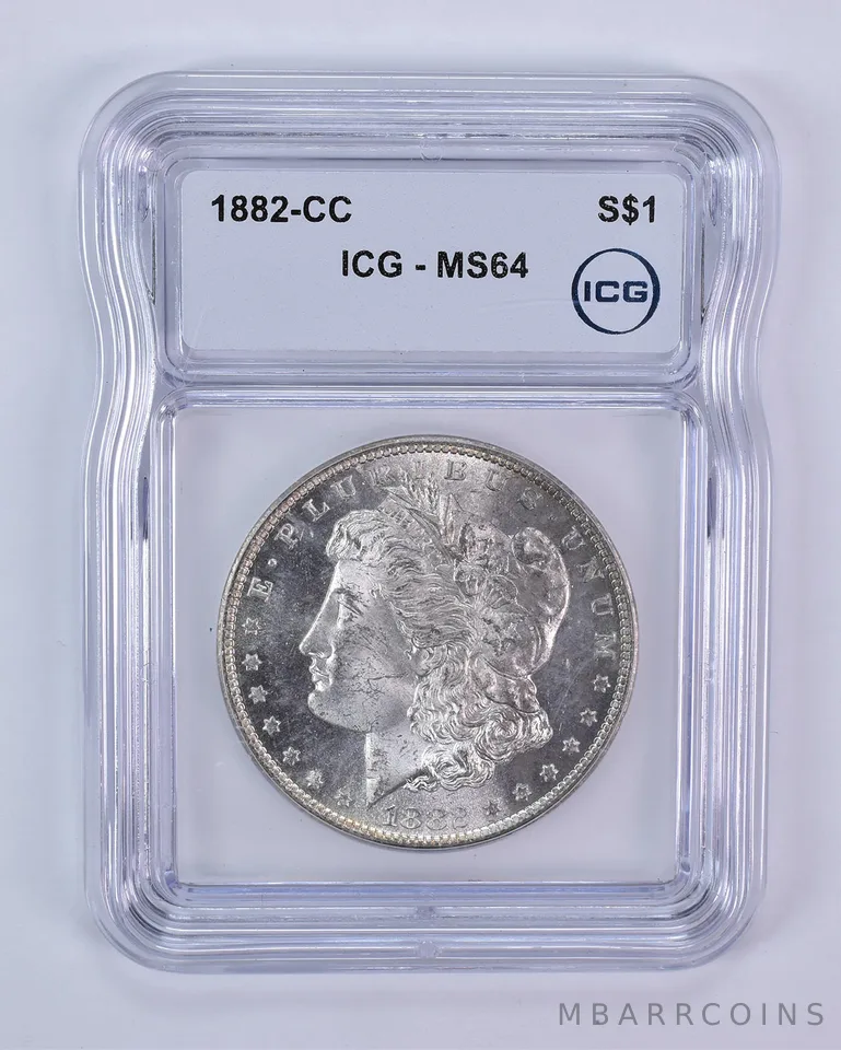 1882-CC Morgan Silver Dollar MS64 ICG