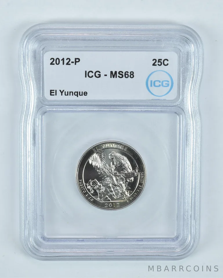2012-P Washington Quarter ATB El Yunque MS68 ICG