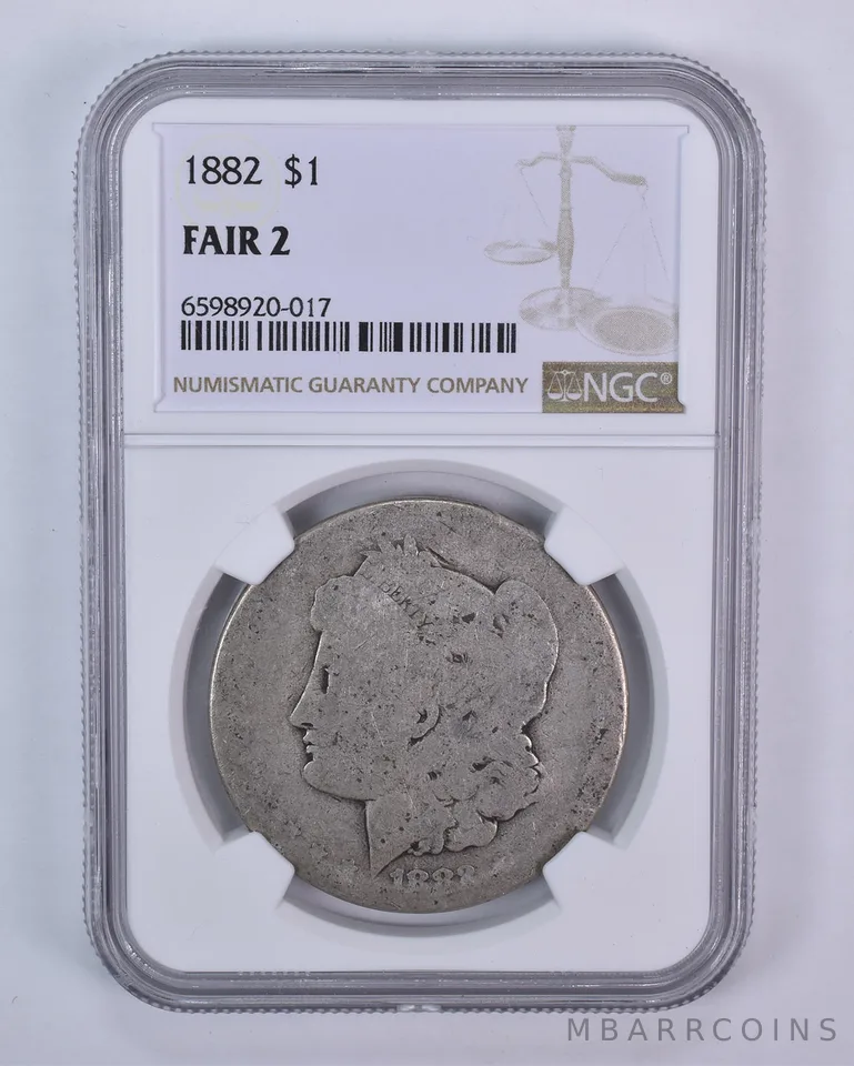 1882 Morgan Silver Dollar Fair 2 NGC Lowball