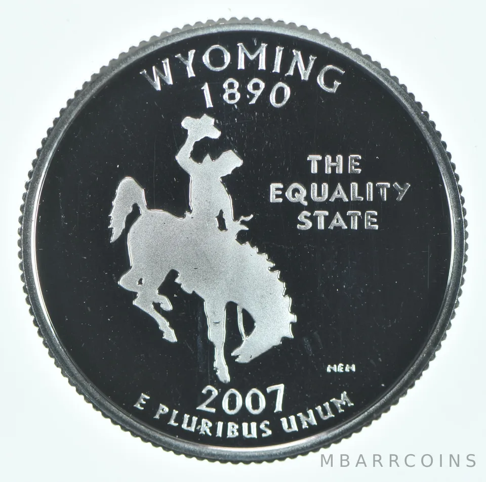 2007-S Washington State Quarter 90% Silver Proof Wyoming