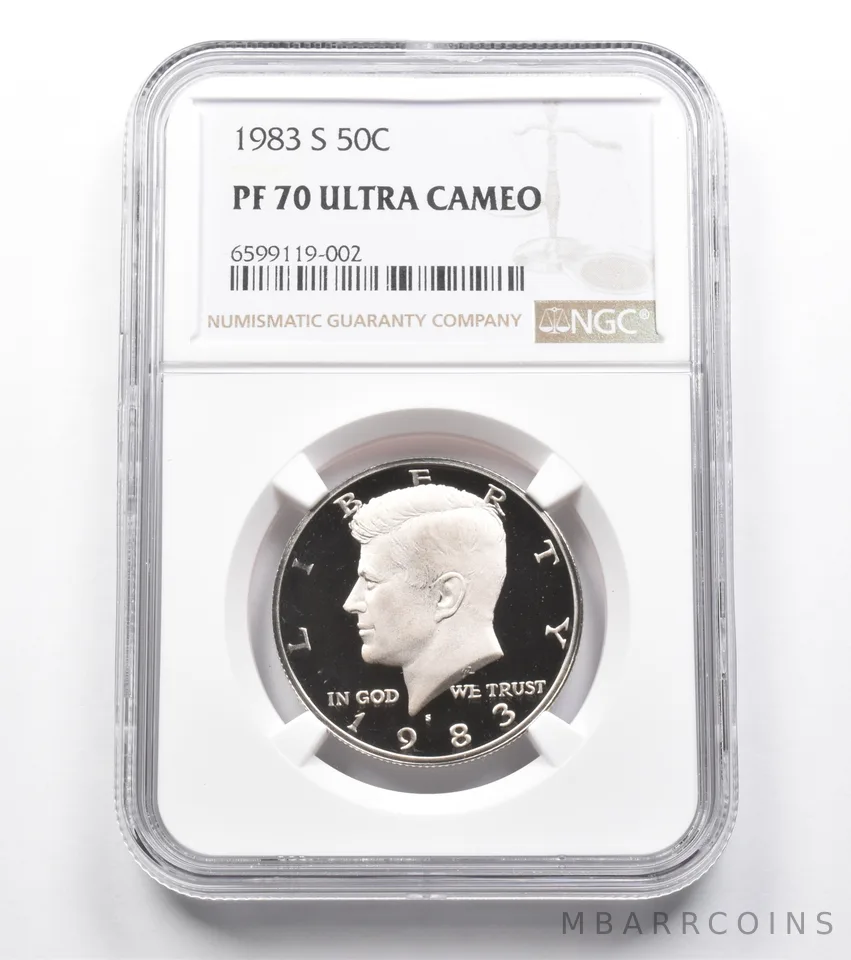 1983-S Kennedy Half Dollar PF70 UCAM NGC Brown Lbl