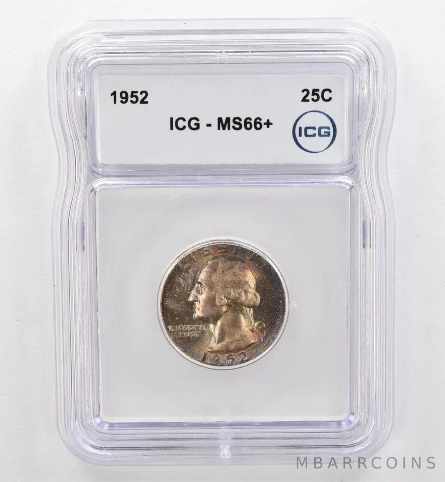 1952 Washington Quarter MS66+ ICG Beautiful Tone *9480