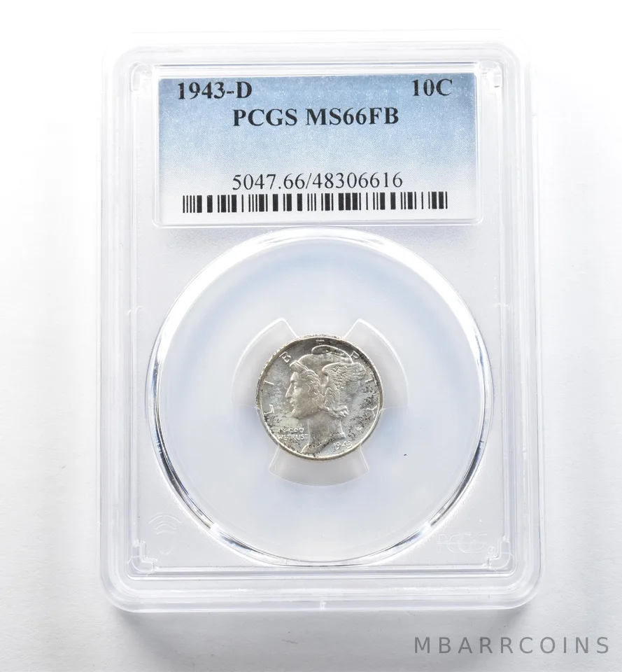 1943-D Mercury Dime MS66 FB PCGS *2649