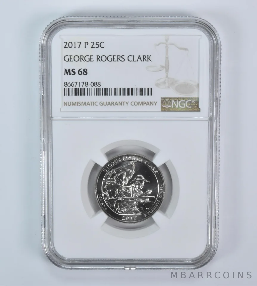 2017-P Washington Quarter ATB George Rogers Clark MS68 NGC