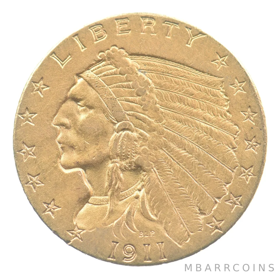 1911 $2.50 Indian Head Gold Quarter Eagle *0340