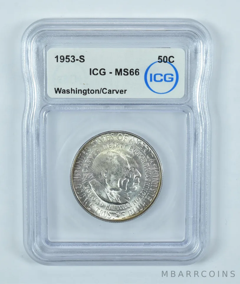 1953-S Washington Carver Commemorative Half Dollar MS66 ICG
