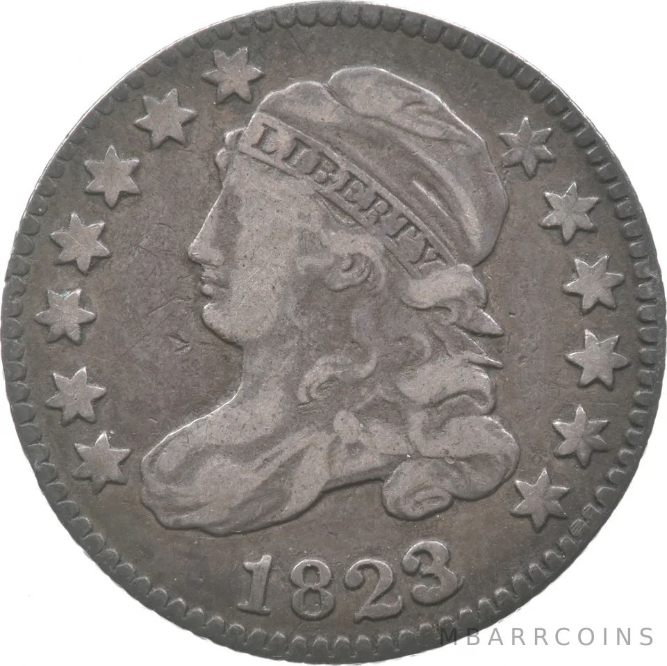 1823/2 Capped Bust Dime a9327